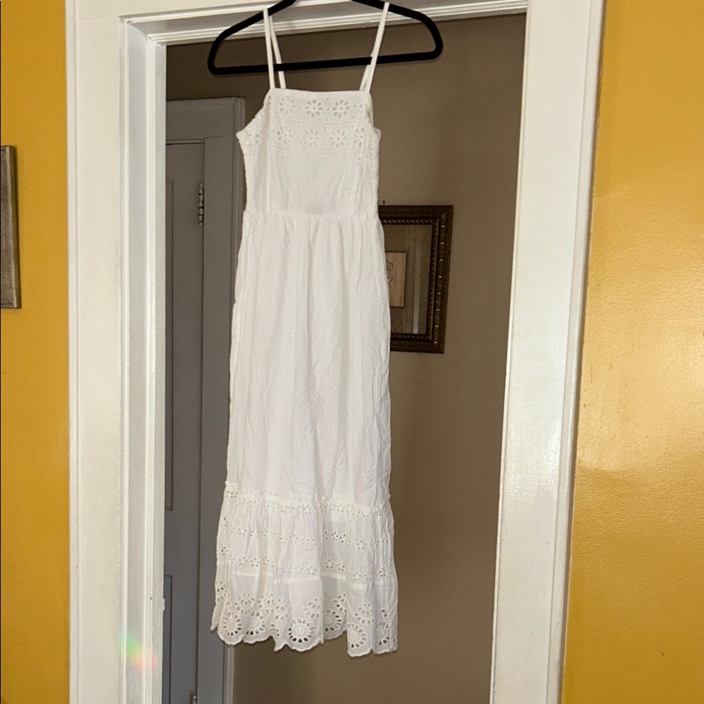 NWT JAPNA White Eyelet Maxi Dress